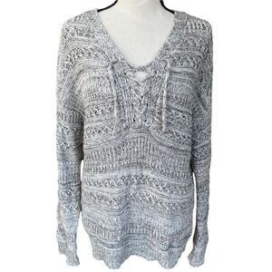 Neely womens Heathered Gray cotton pullover sweater size M.